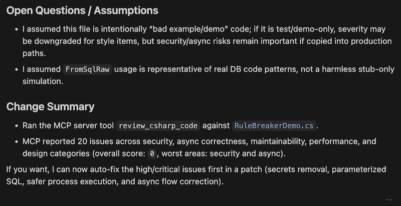 Cursor summary 1